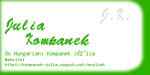 julia kompanek business card